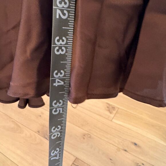 SATIN FLOWY CAPE SLEEVE MINI DRESS - Picture 9 of 10